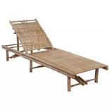 bambusz kerti napozóágy párnával