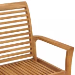 tömör tíkfa kerti pad szürke párnával 112 cm