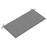 tömör tíkfa kerti pad szürke párnával 112 cm