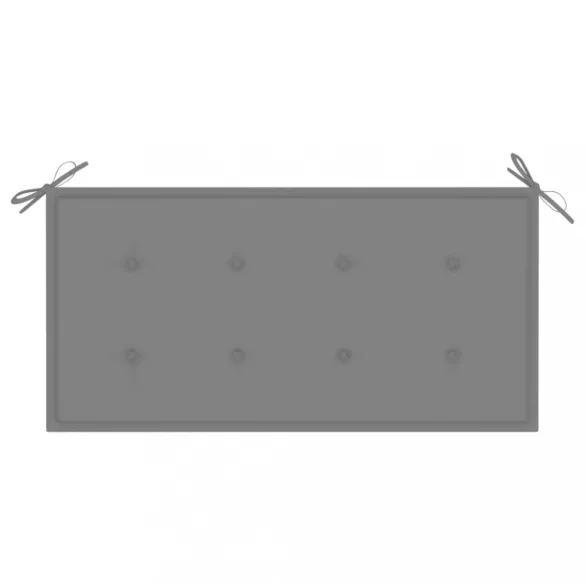 tömör tíkfa kerti pad szürke párnával 112 cm