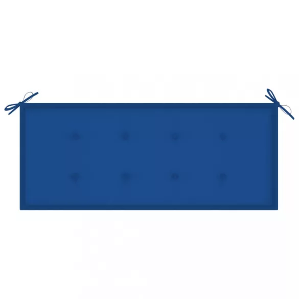 tömör tíkfa rakásolható kerti pad párnával 128,5 cm