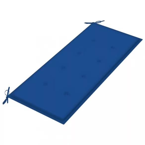 tömör tíkfa rakásolható kerti pad párnával 128,5 cm