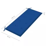 tömör tíkfa rakásolható kerti pad párnával 128,5 cm