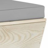 kétszemélyes lucfenyő kerti raklapkanapé párnákkal