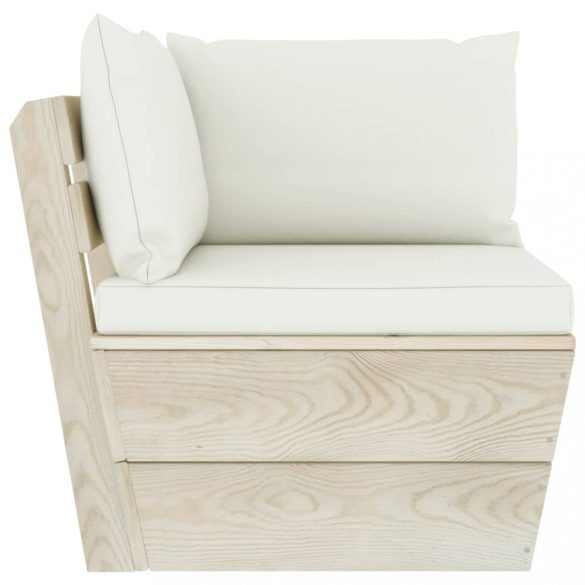 kétszemélyes lucfenyő kerti raklapkanapé párnákkal