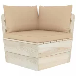 kétszemélyes lucfenyő kerti raklapkanapé párnákkal