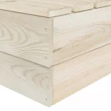 kétszemélyes impregnált lucfenyő kerti raklapkanapé