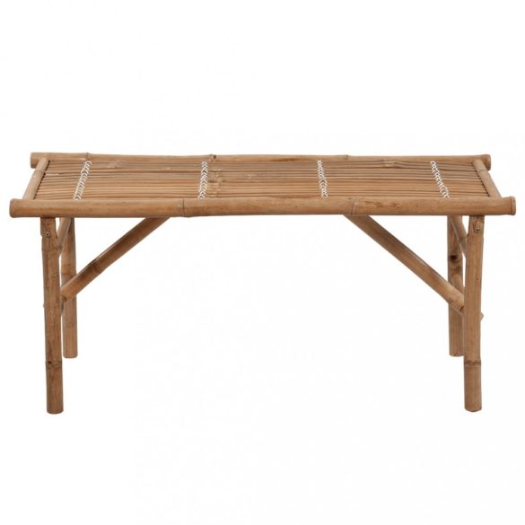 összecsukható bambusz kerti pad párnával 118 cm