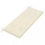 összecsukható bambusz kerti pad párnával 118 cm