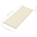 összecsukható bambusz kerti pad párnával 118 cm