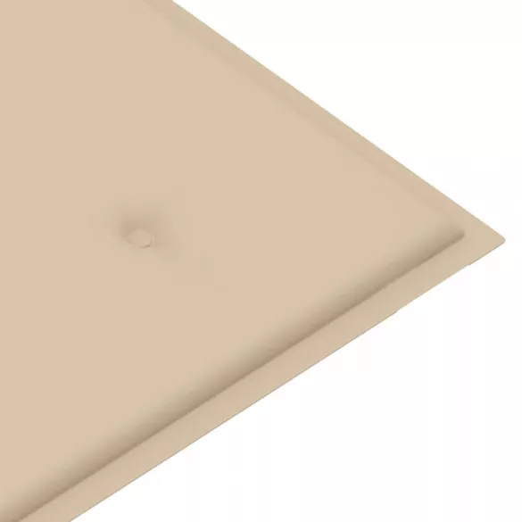 összecsukható bambusz kerti pad párnával 118 cm