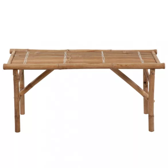 összecsukható bambusz kerti pad párnával 118 cm
