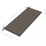 összecsukható bambusz kerti pad párnával 118 cm