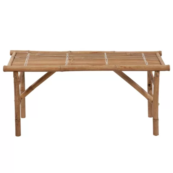 összecsukható bambusz kerti pad párnával 118 cm