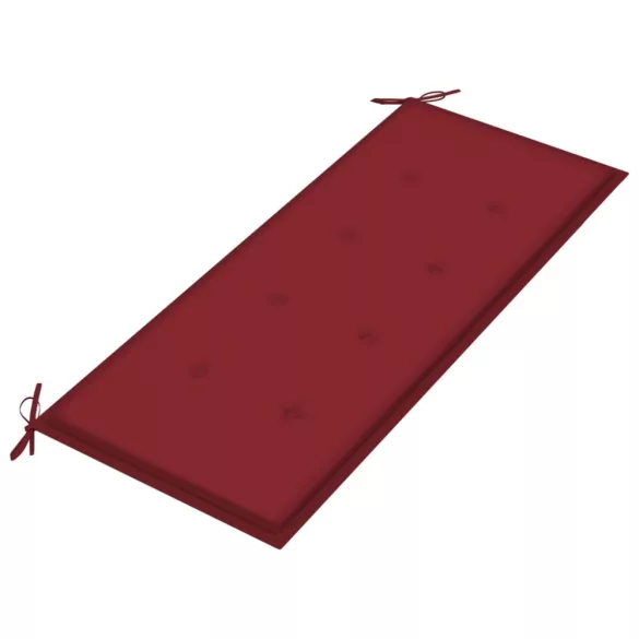 összecsukható bambusz kerti pad párnával 118 cm