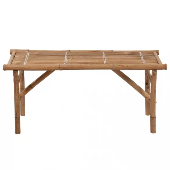 összecsukható bambusz kerti pad párnával 118 cm