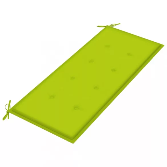 összecsukható bambusz kerti pad párnával 118 cm