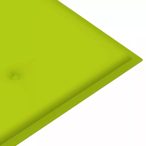 összecsukható bambusz kerti pad párnával 118 cm
