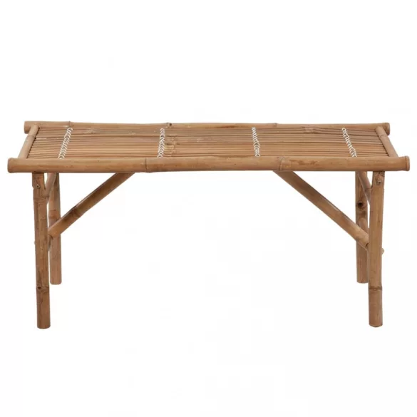 összecsukható bambusz kerti pad párnával 118 cm