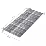 összecsukható bambusz kerti pad párnával 118 cm