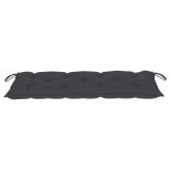 összecsukható bambusz kerti pad párnával 118 cm