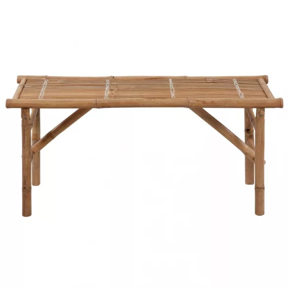 összecsukható bambusz kerti pad párnával 118 cm