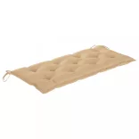 összecsukható bambusz kerti pad párnával 118 cm