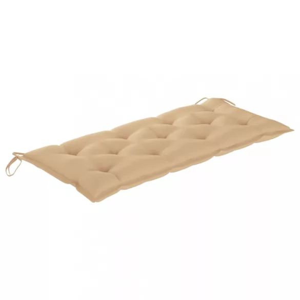 összecsukható bambusz kerti pad párnával 118 cm