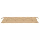 összecsukható bambusz kerti pad párnával 118 cm
