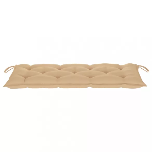 összecsukható bambusz kerti pad párnával 118 cm