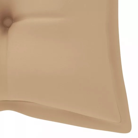 összecsukható bambusz kerti pad párnával 118 cm