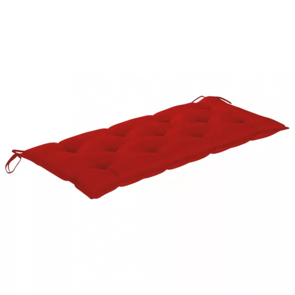 összecsukható bambusz kerti pad párnával 118 cm