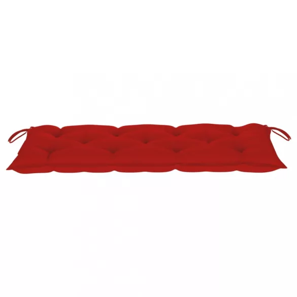 összecsukható bambusz kerti pad párnával 118 cm
