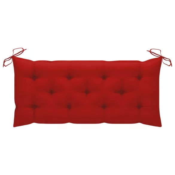 összecsukható bambusz kerti pad párnával 118 cm