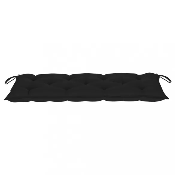 összecsukható bambusz kerti pad párnával 118 cm