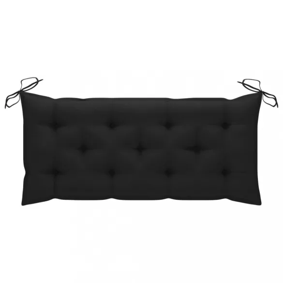 összecsukható bambusz kerti pad párnával 118 cm