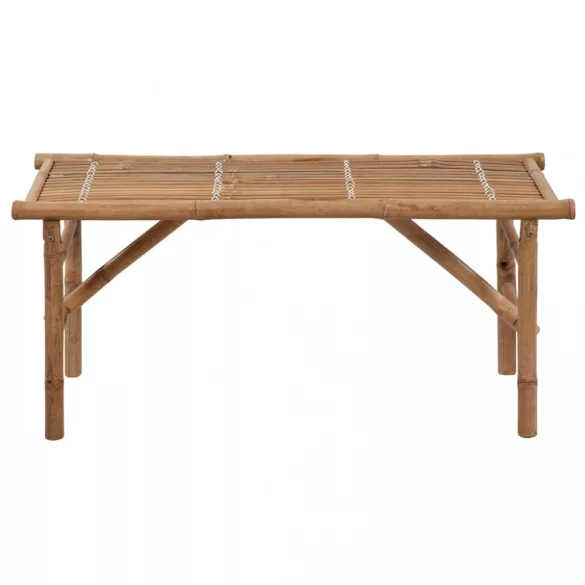 összecsukható bambusz kerti pad párnával 118 cm