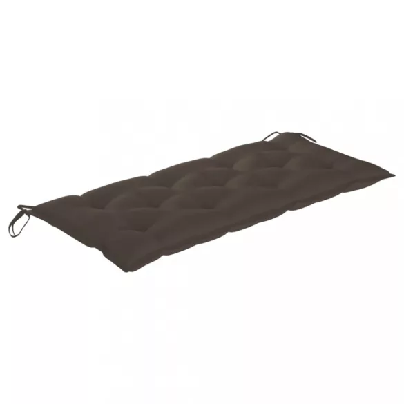 összecsukható bambusz kerti pad párnával 118 cm