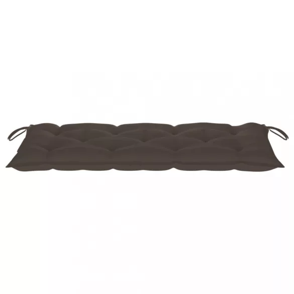 összecsukható bambusz kerti pad párnával 118 cm