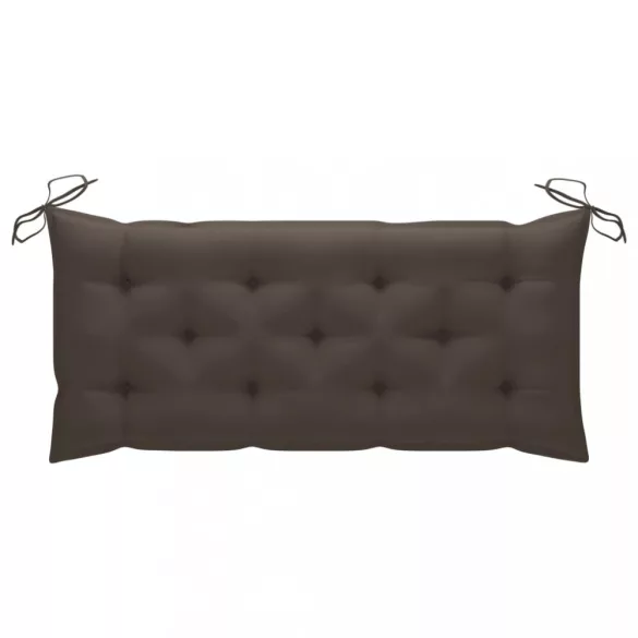 összecsukható bambusz kerti pad párnával 118 cm