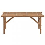 összecsukható bambusz kerti pad párnával 118 cm