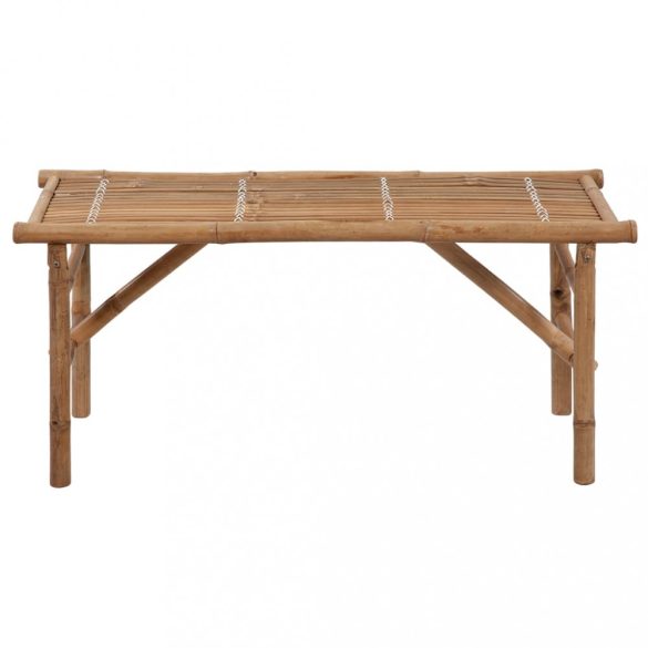 összecsukható bambusz kerti pad párnával 118 cm