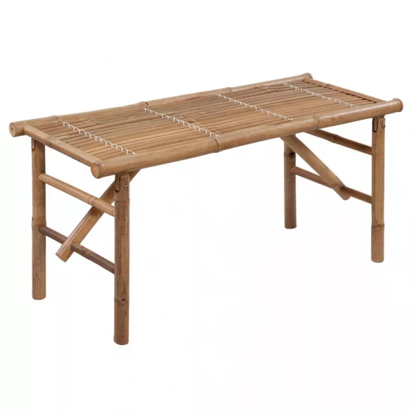 összecsukható bambusz kerti pad párnával 118 cm
