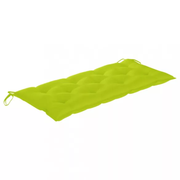 összecsukható bambusz kerti pad párnával 118 cm