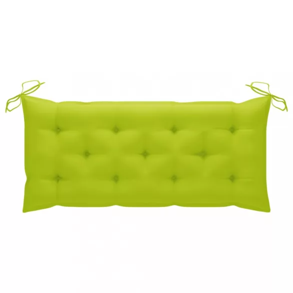 összecsukható bambusz kerti pad párnával 118 cm