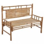 bambusz kerti pad párnával 120 cm