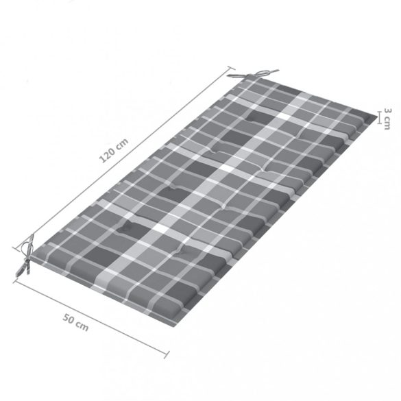 bambusz kerti pad párnával 120 cm