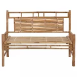bambusz kerti pad párnával 120 cm