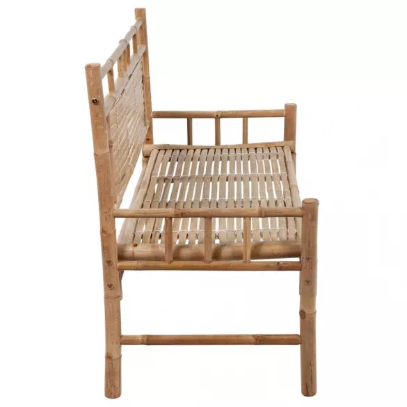 bambusz kerti pad párnával 120 cm