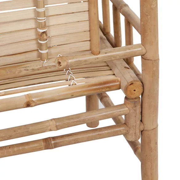 bambusz kerti pad párnával 120 cm